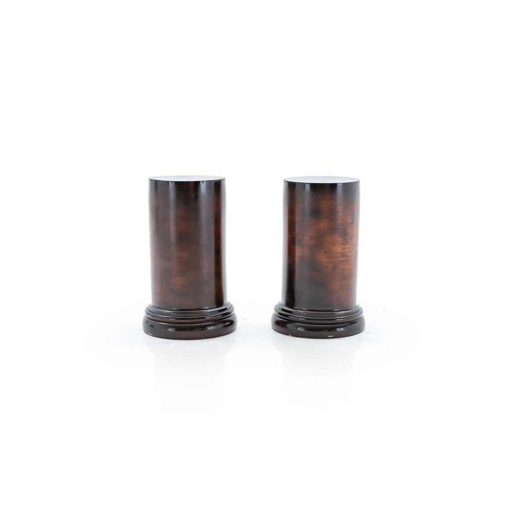 Brown & Black Lacquer Roman Pedestal