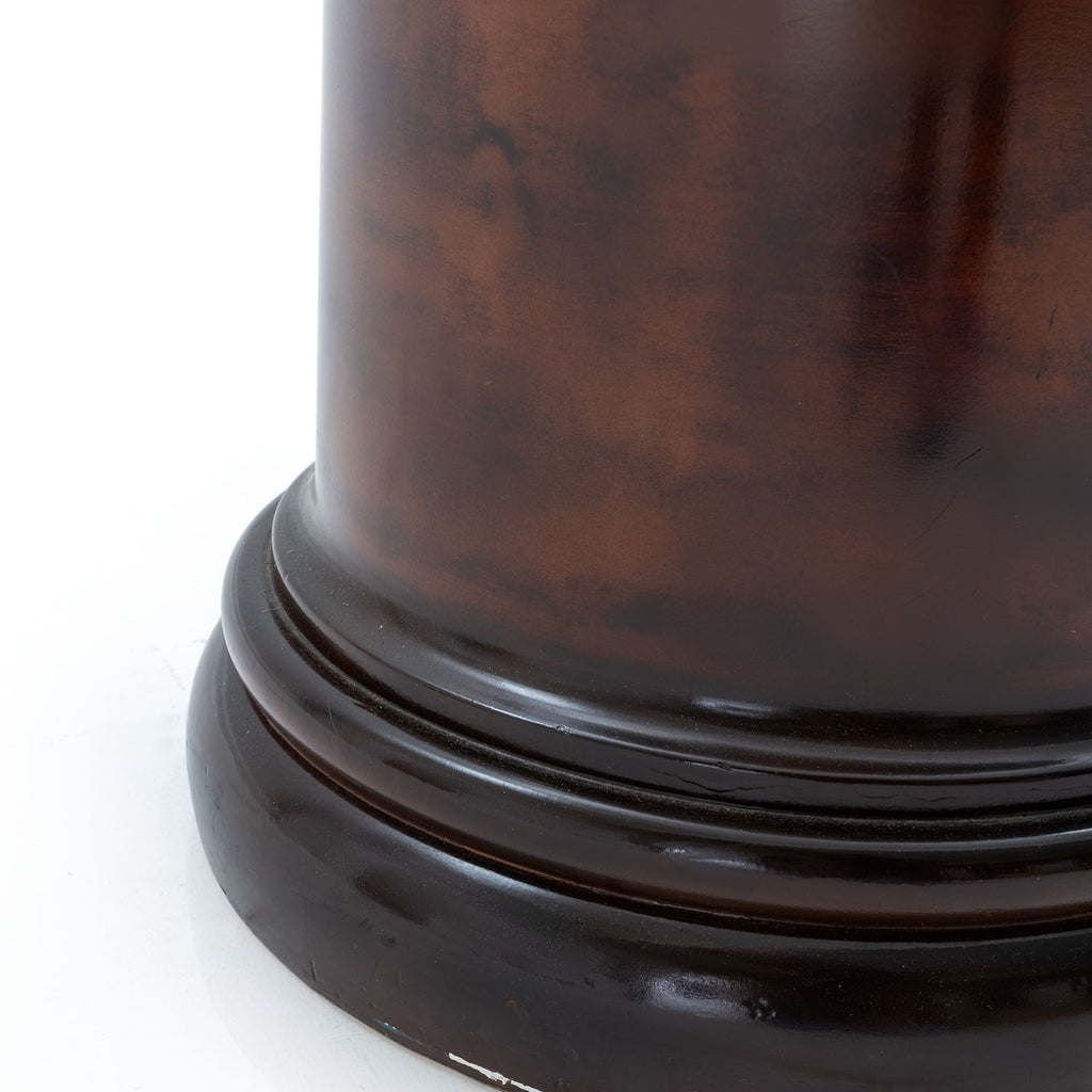 Brown & Black Lacquer Roman Pedestal