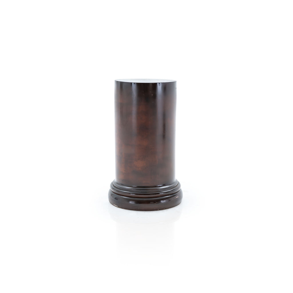 Brown & Black Lacquer Roman Pedestal