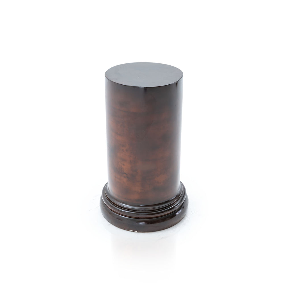 Brown & Black Lacquer Roman Pedestal