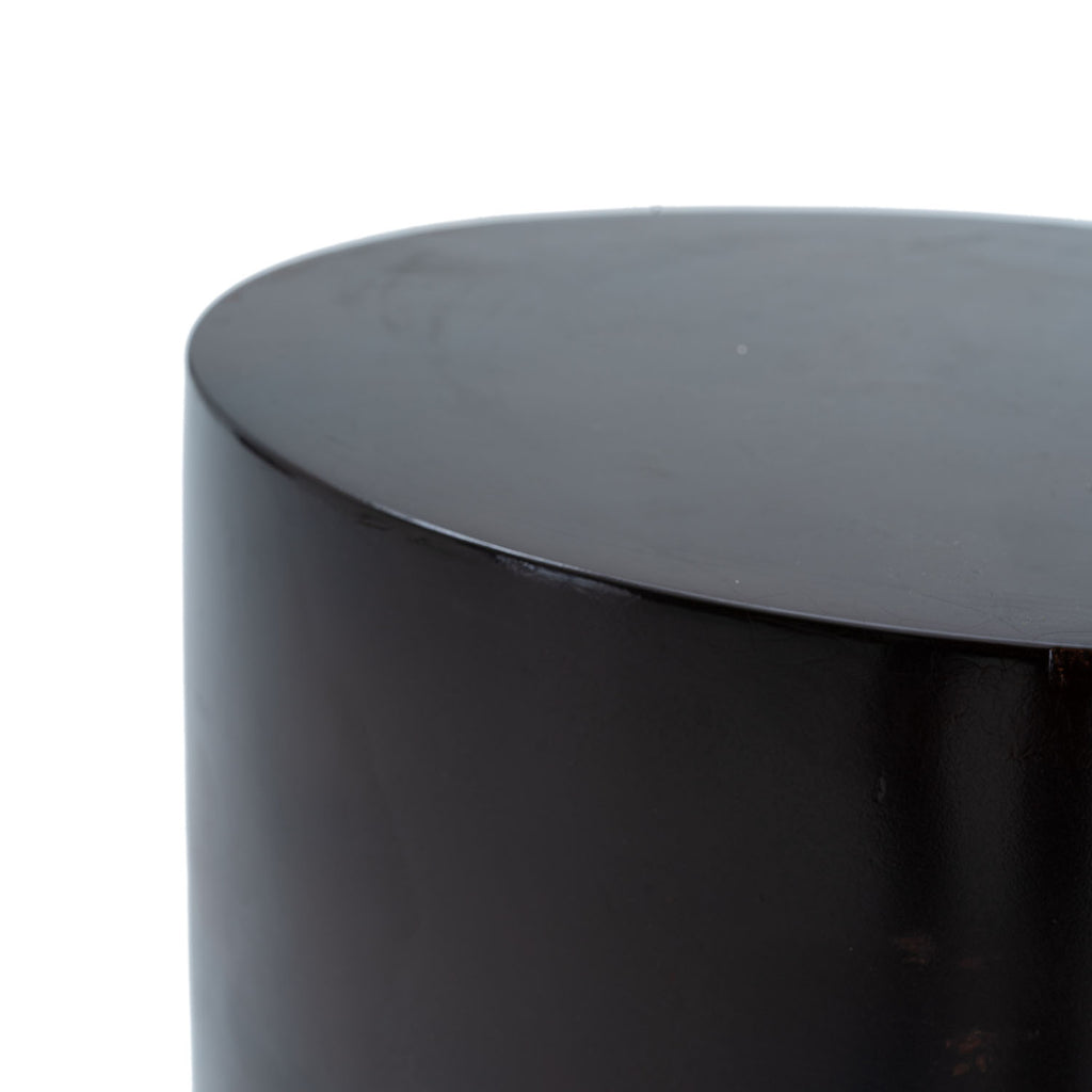 Brown & Black Lacquer Roman Pedestal