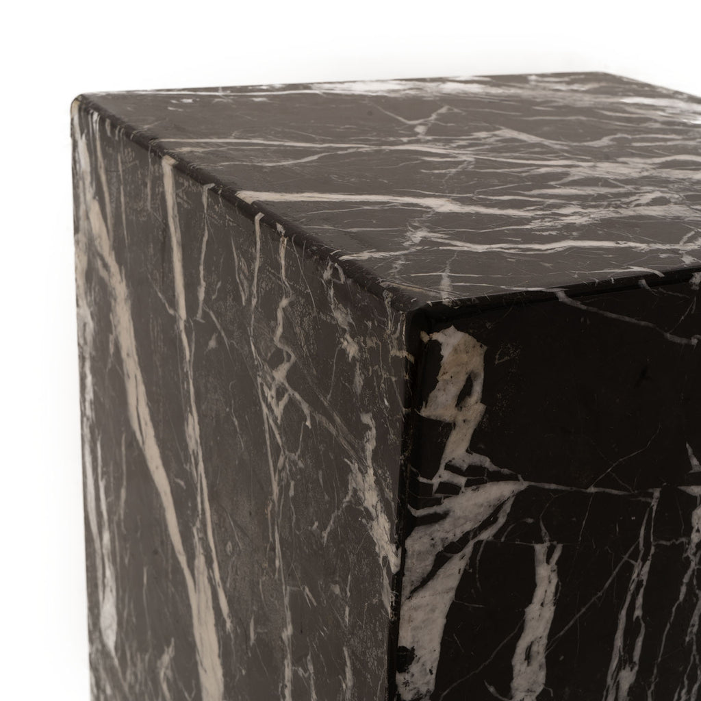 Black & White Marble Pedestal