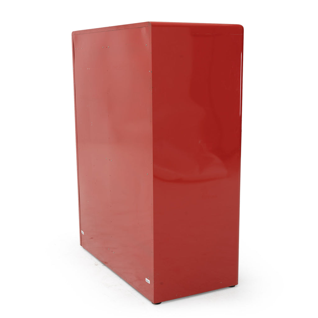 Red Metal Wardrobe Storage Cabinet