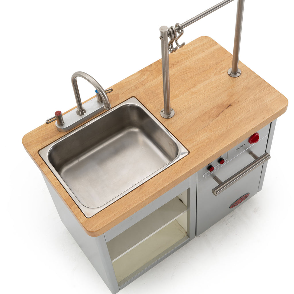 Silver "Pro-Chef" Children's Toy Sink and Dishwasher
