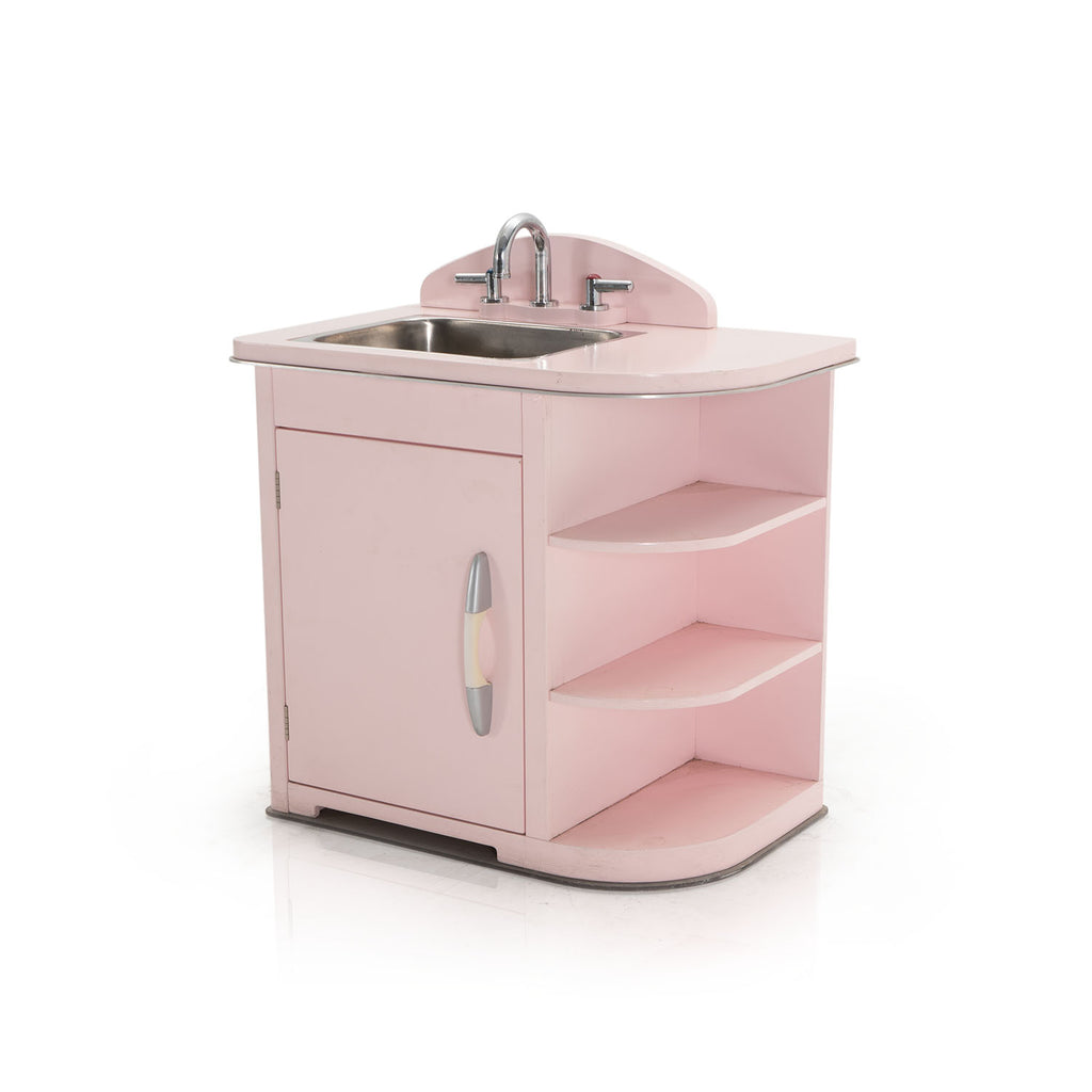 Pink Vintage Children's Toy Sink Unit