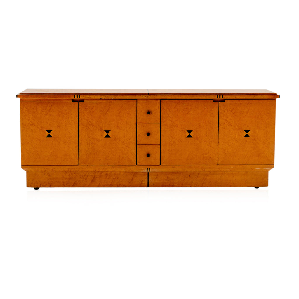 Wood Maple Birdseye Credenza Cabinet