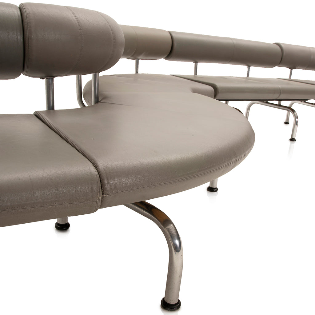 Modern Grey Airport Lounge Sectional Seating Piece