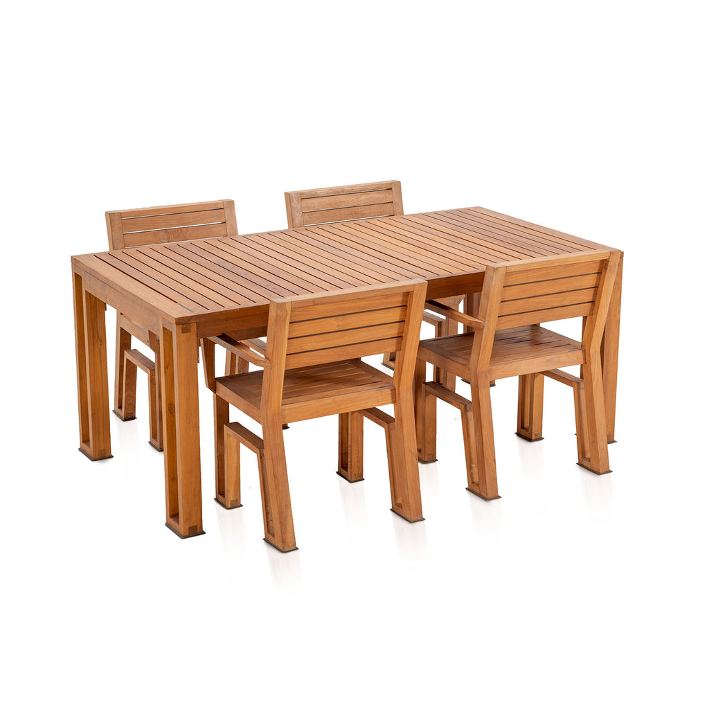 Slatted Heavy Wood 6' Dining Table