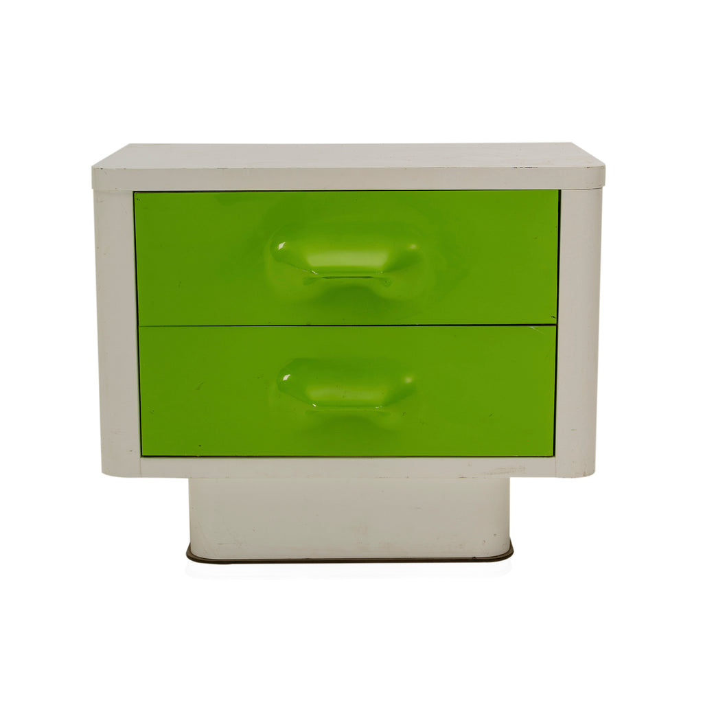 Green & White Mod Side Table