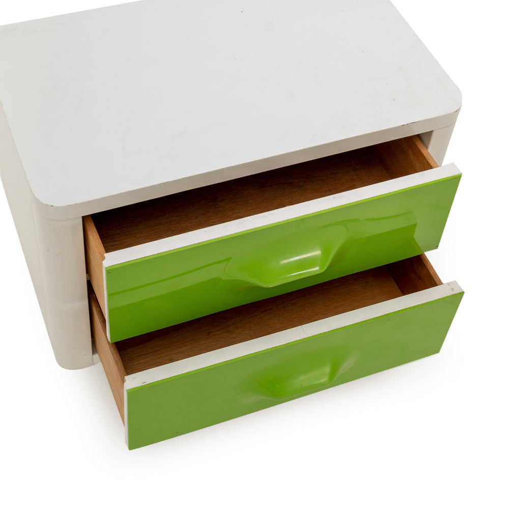 Green & White Mod Side Table