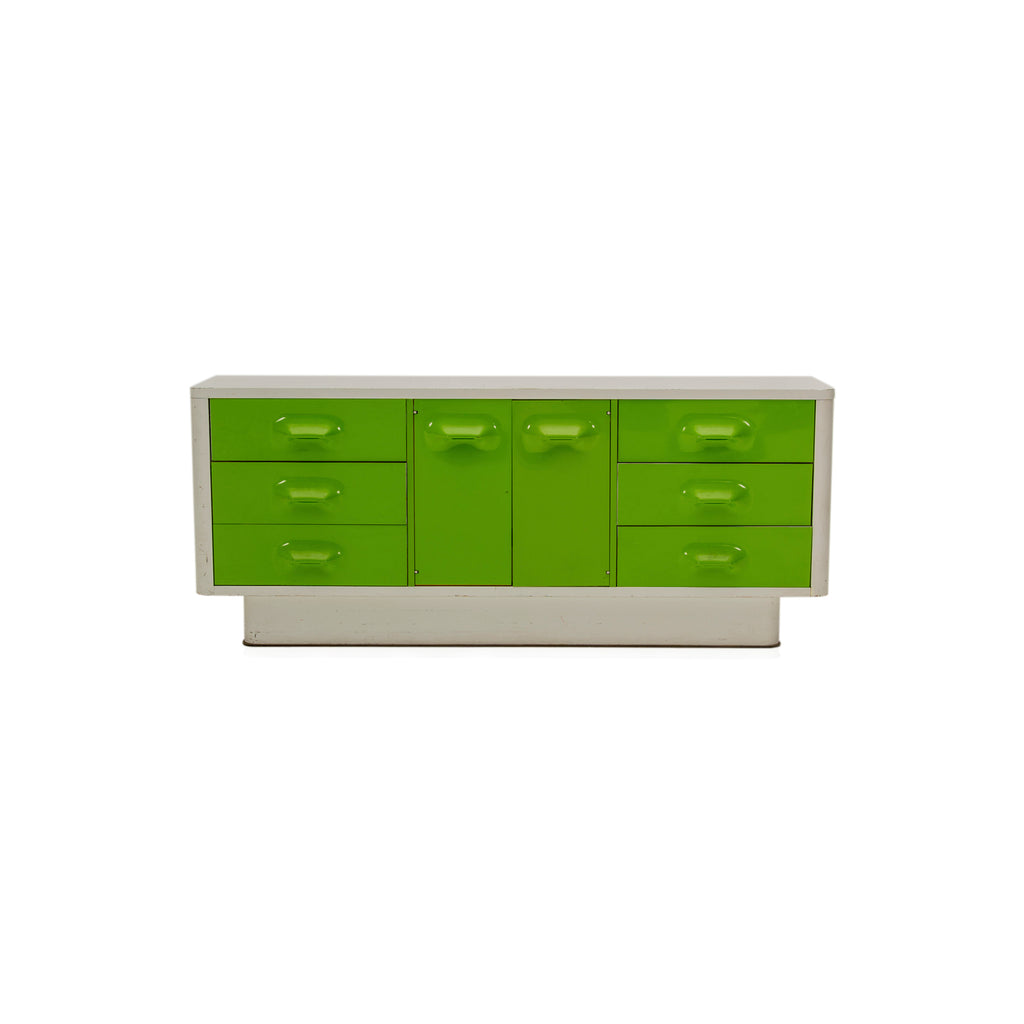 Green & White Mod Dresser Credenza