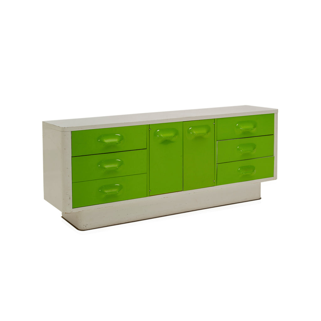 Green & White Mod Dresser Credenza