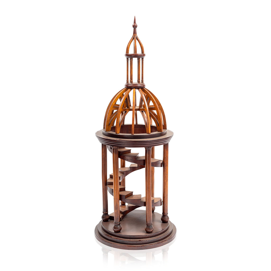 Wood Staircase Pillar Tabletop Sculpture