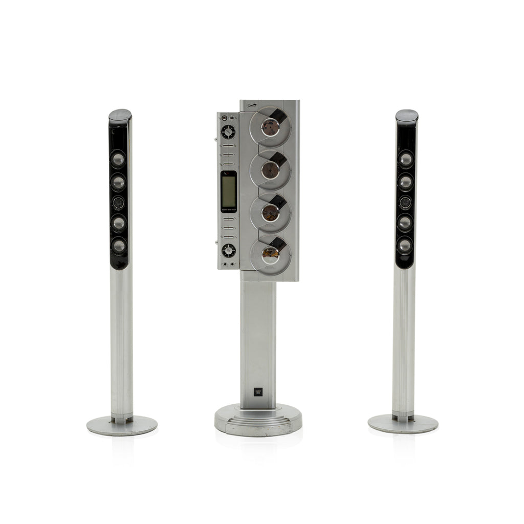 Vertical Standing CD Player and Speaker Set