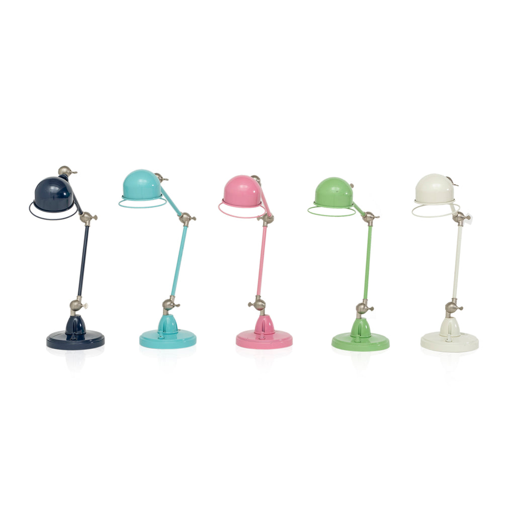White Adjustable Swing Arm Desk Lamp