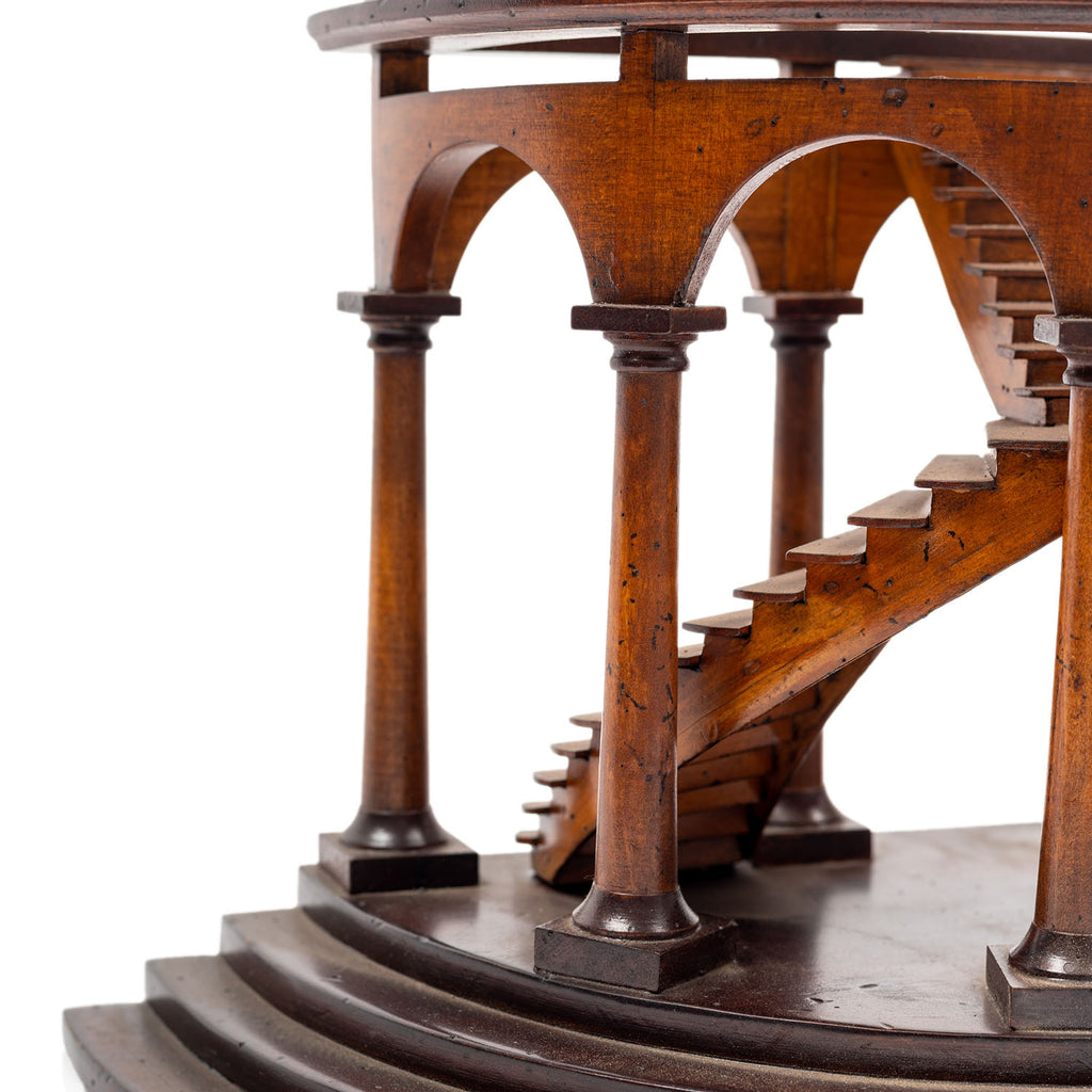 Wood Carved Observatory Tabletop Sculpture