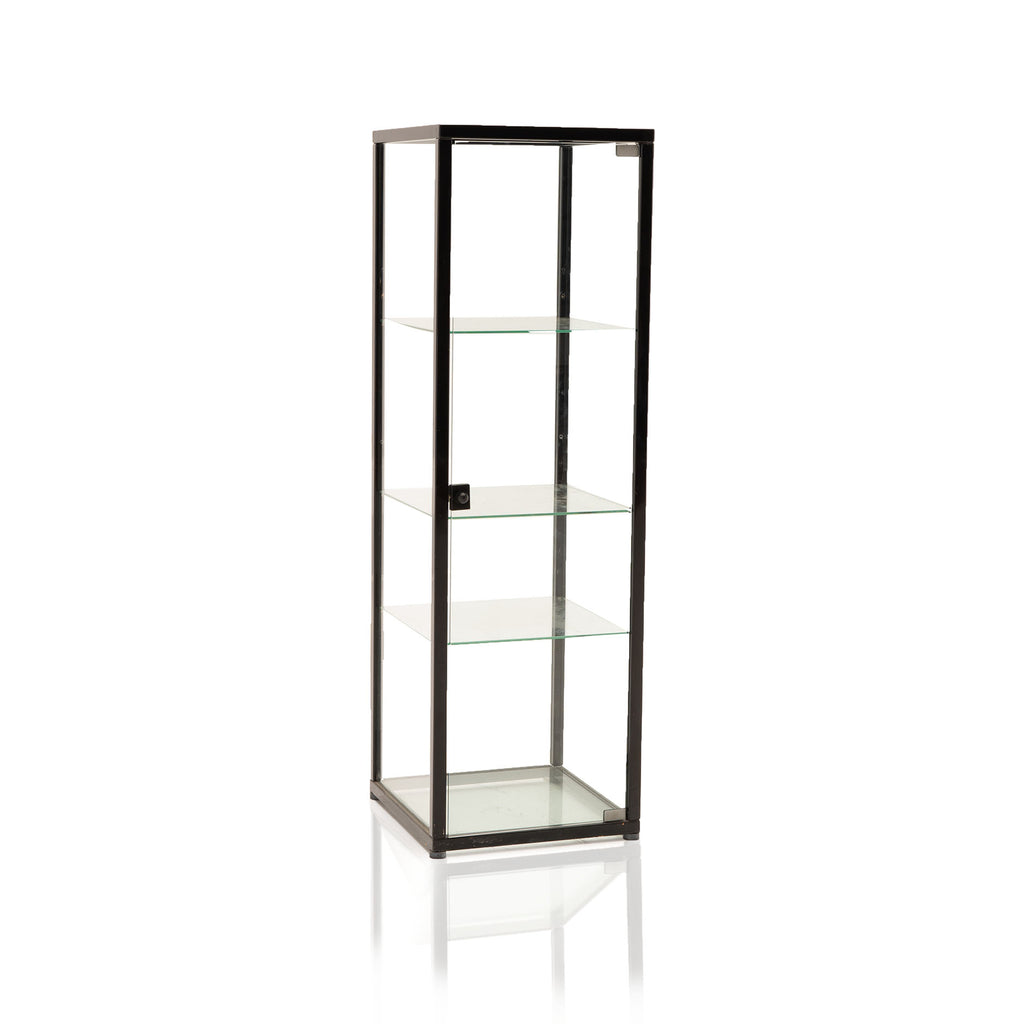 Black Frame Glass Display Shelf