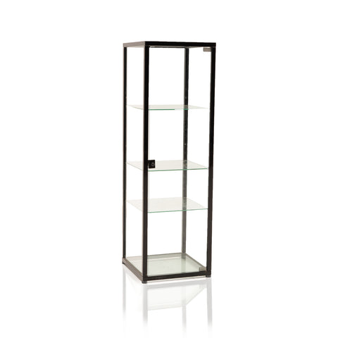 Black Frame Glass Display Shelf
