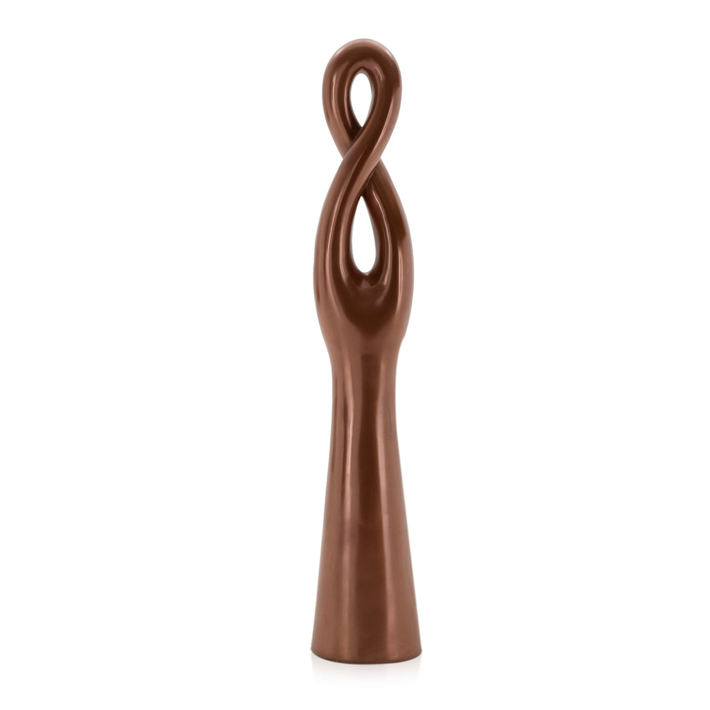 Bronze Twisted Pillar Floor Sculpture
