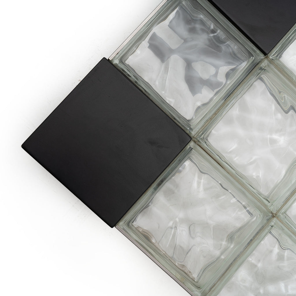 Black & Glass Block Coffee Table