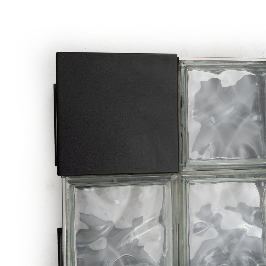 Black & Glass Block Side Table