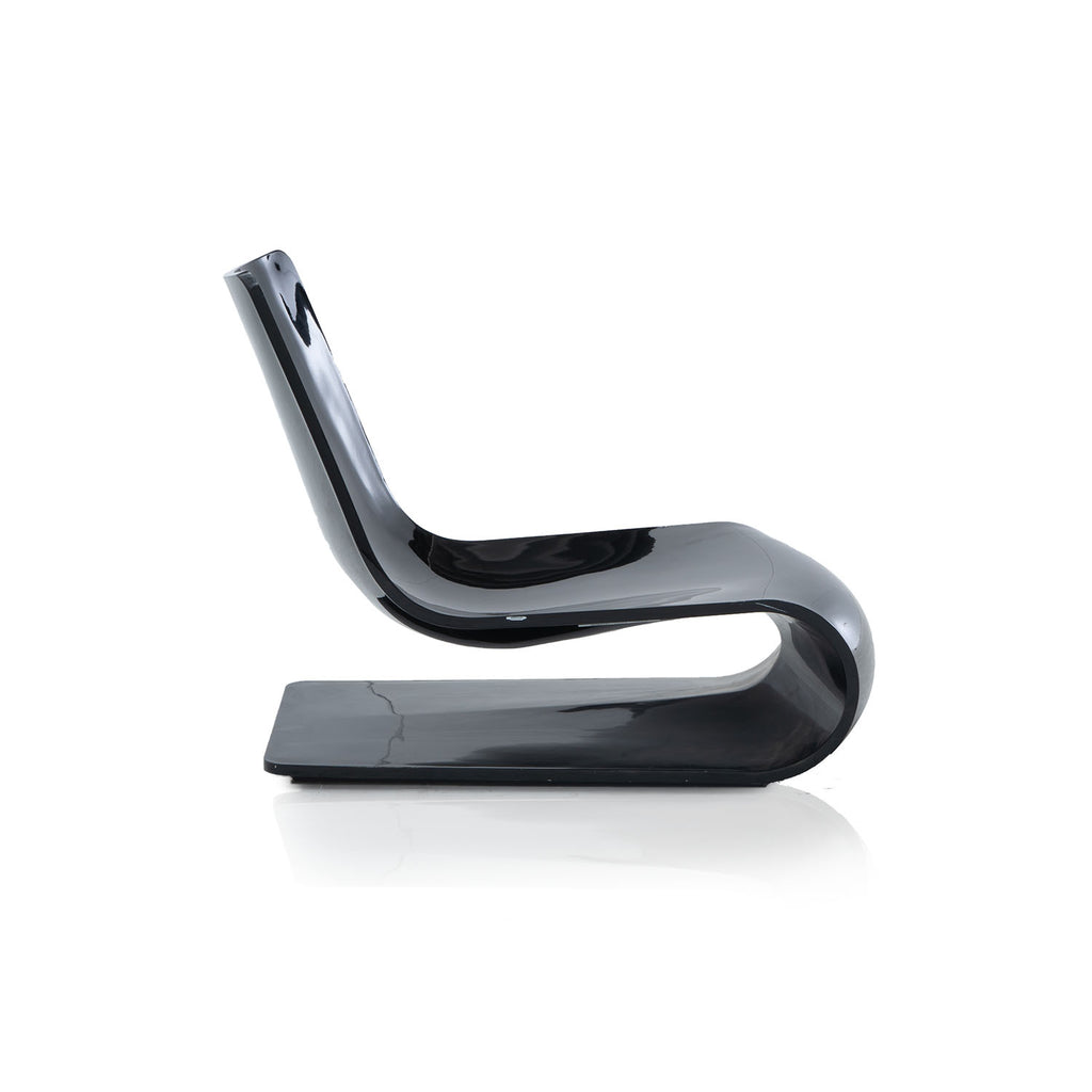 Black Molded Curve Lounge Chair