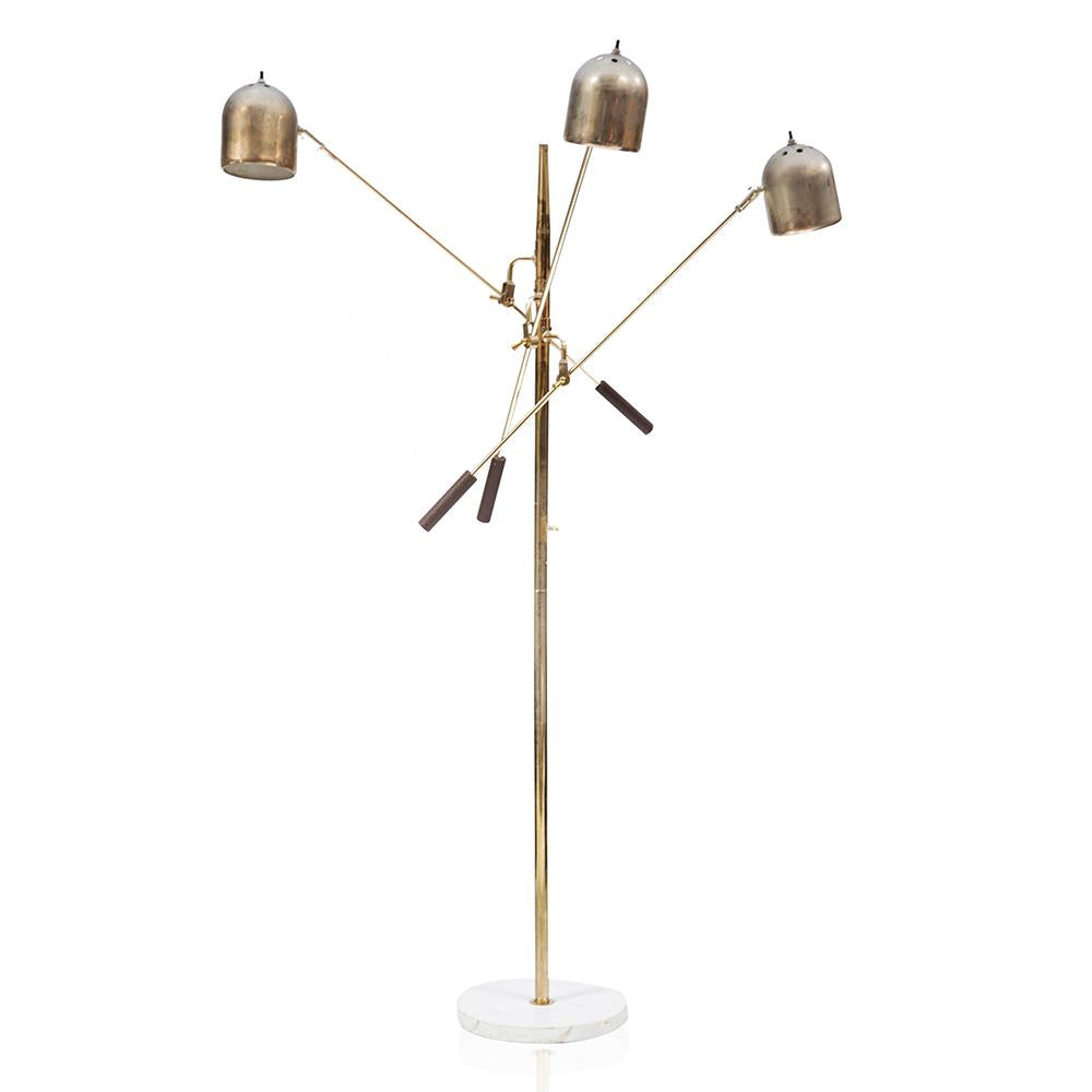 Brass Modern Three Headed Light