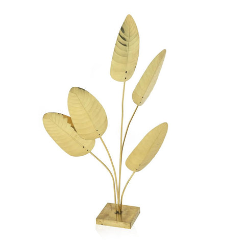 Gold Metal Leaves Floor Lamp