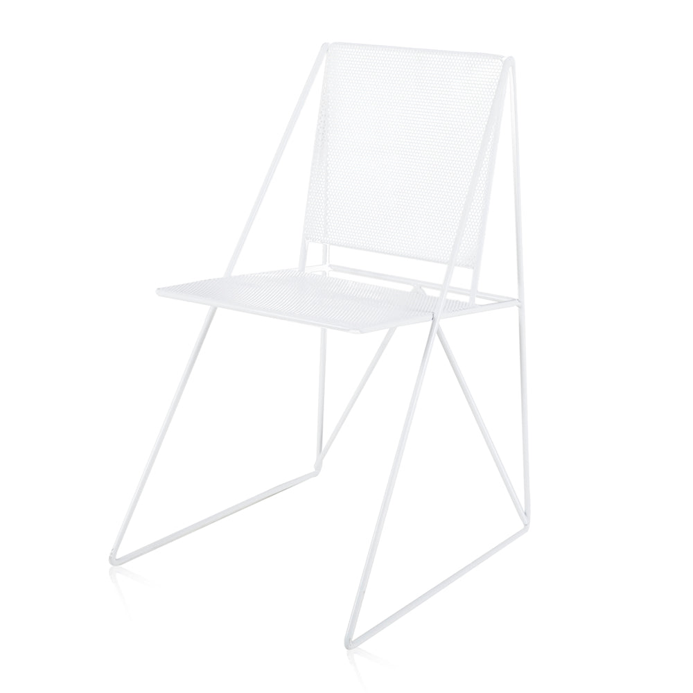 Modern White Metal Mesh Chair