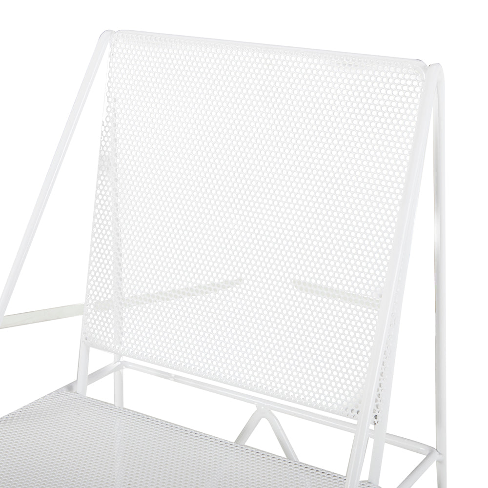 Modern White Metal Mesh Chair