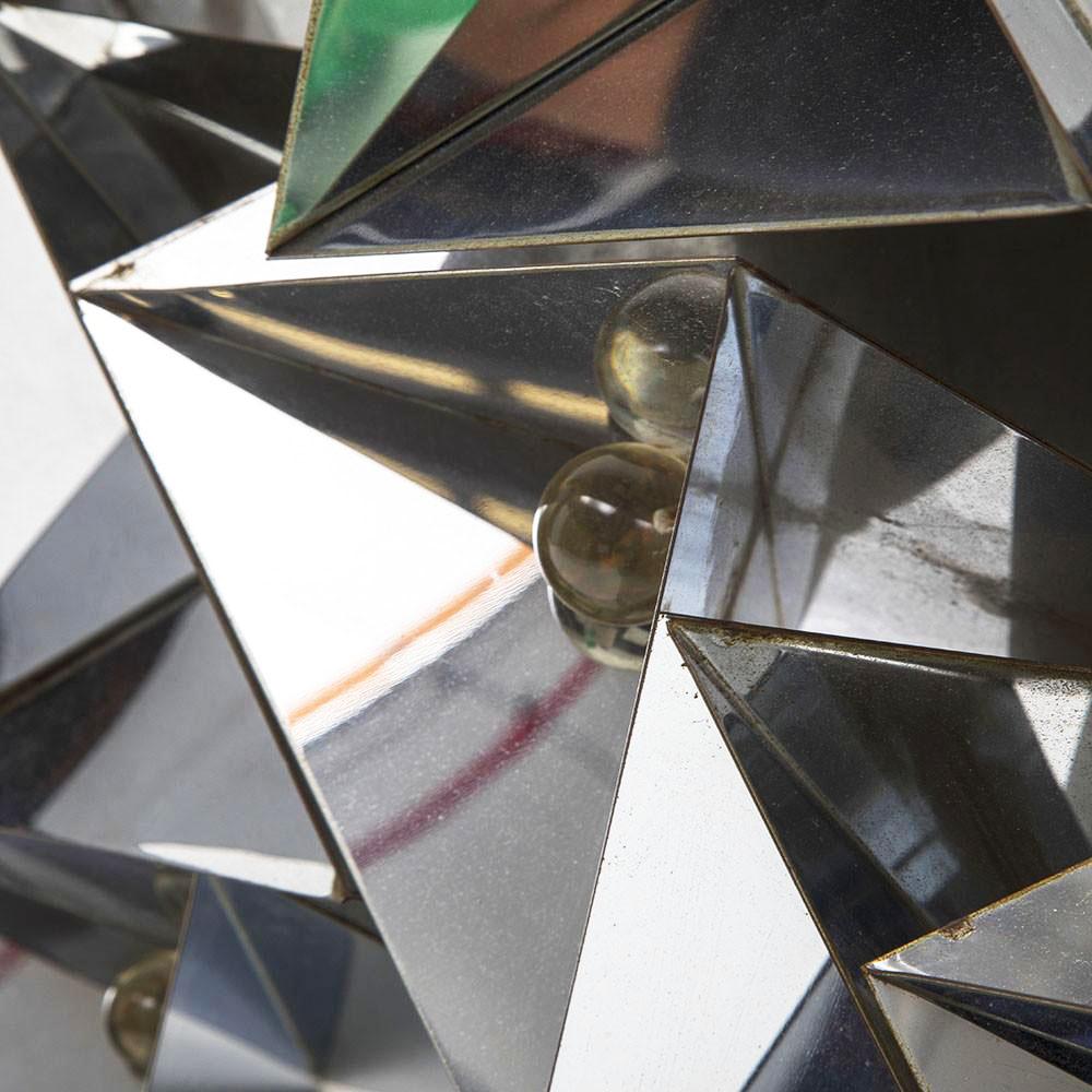 Chrome Mirrored Shapes Wall Hanging