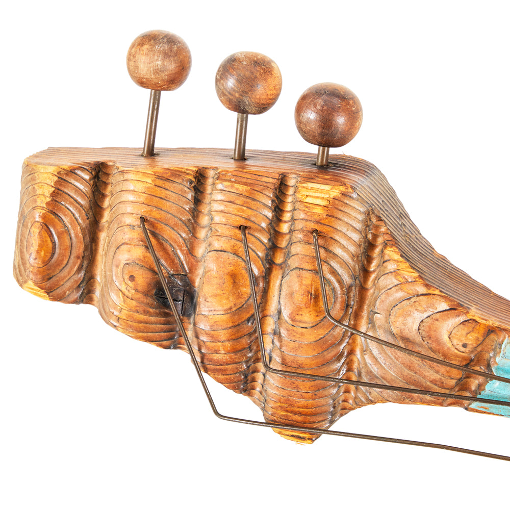 Mid Century Carved Wood Instruments