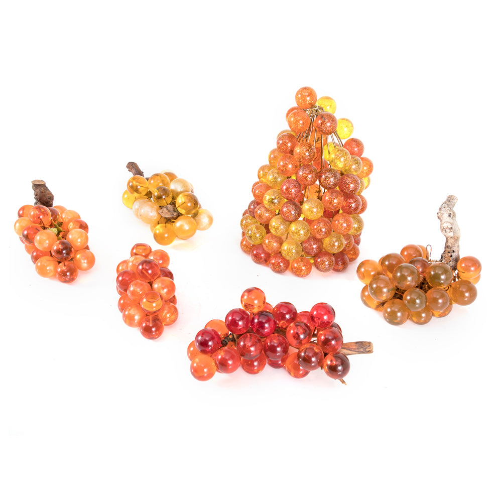 Orange Yellow Red Glass Grape Collection