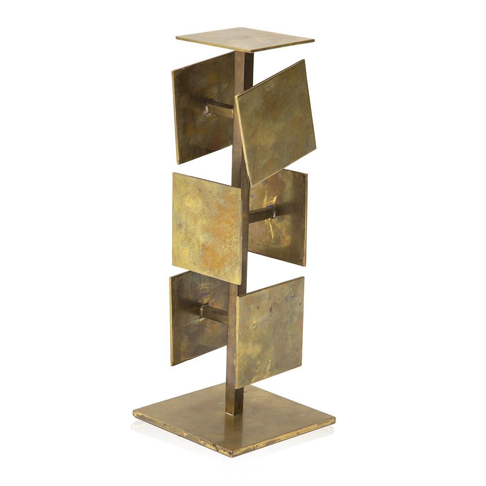 Brass Squares Tabletop Sculptures