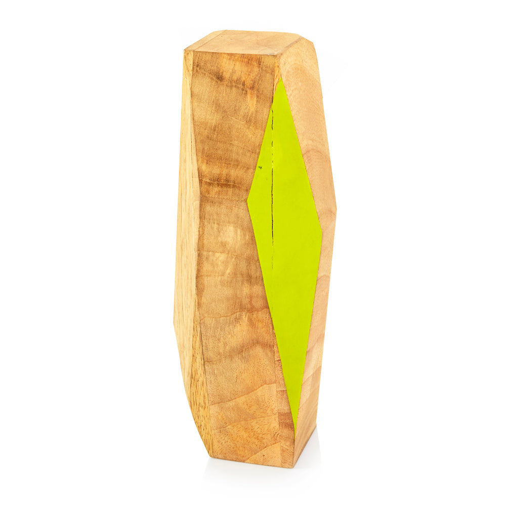 Wood Light Green Table Sculpture (A+D)