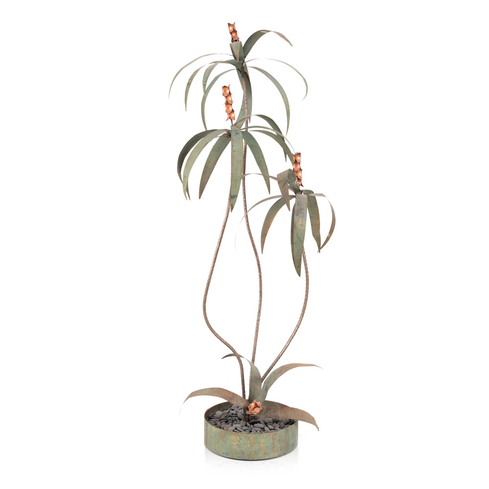 Tall Bent Metal Tree Sculpture