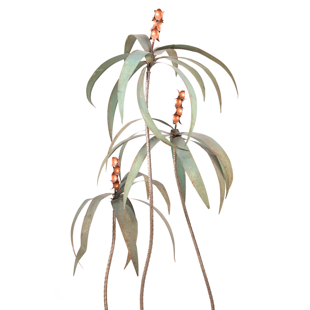 Tall Bent Metal Tree Sculpture