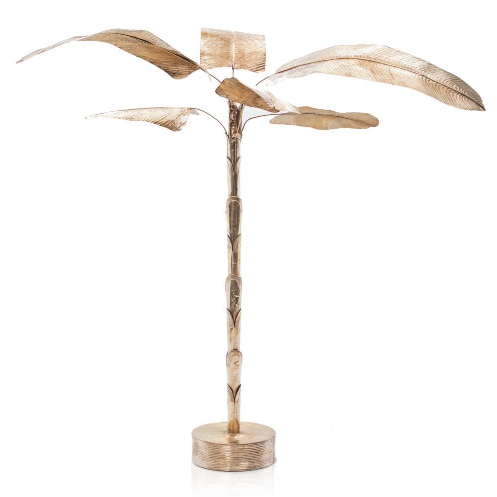 Huge Solid Brass Palm Tree Sculpture
