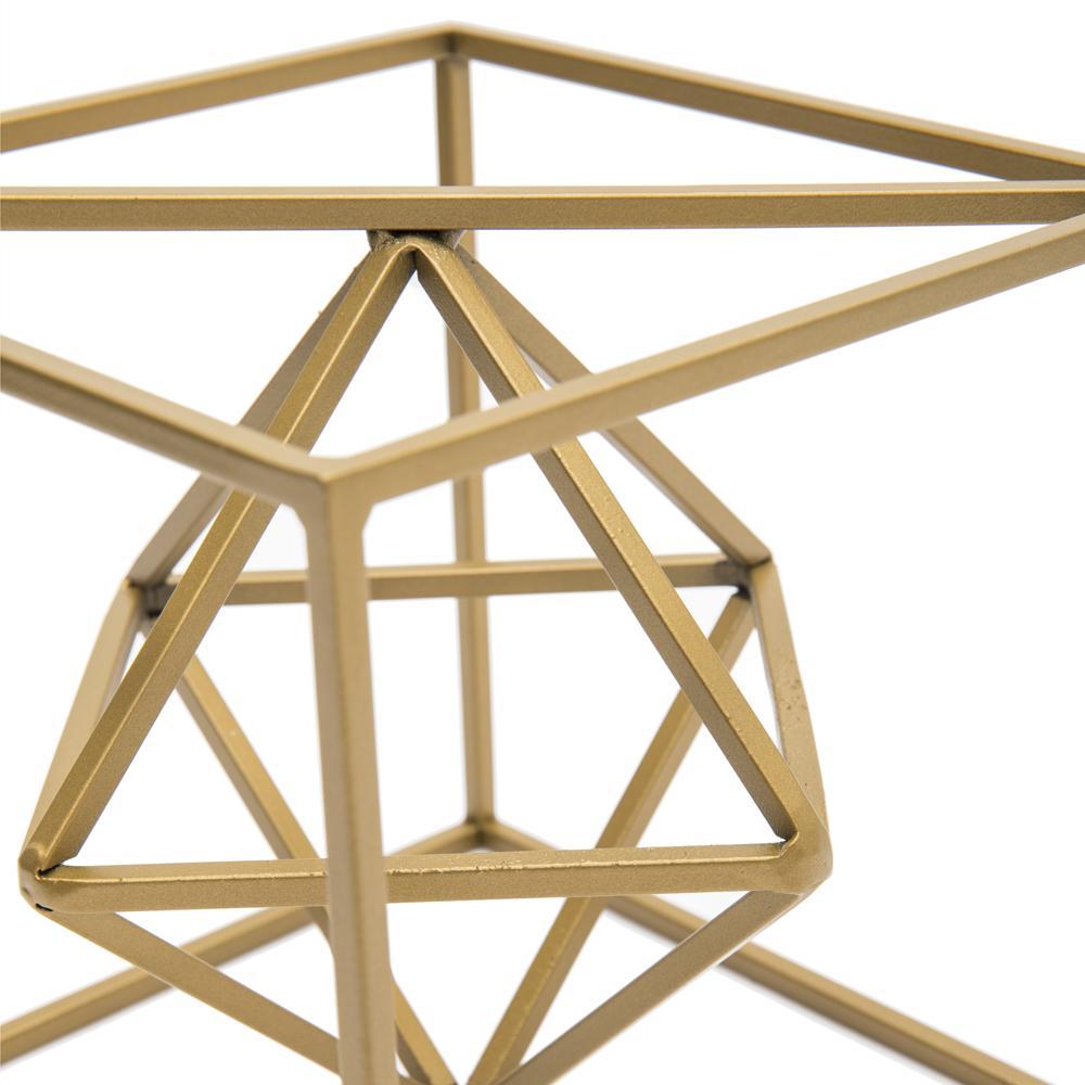 Geometric Gold Wire Cube (A+D)