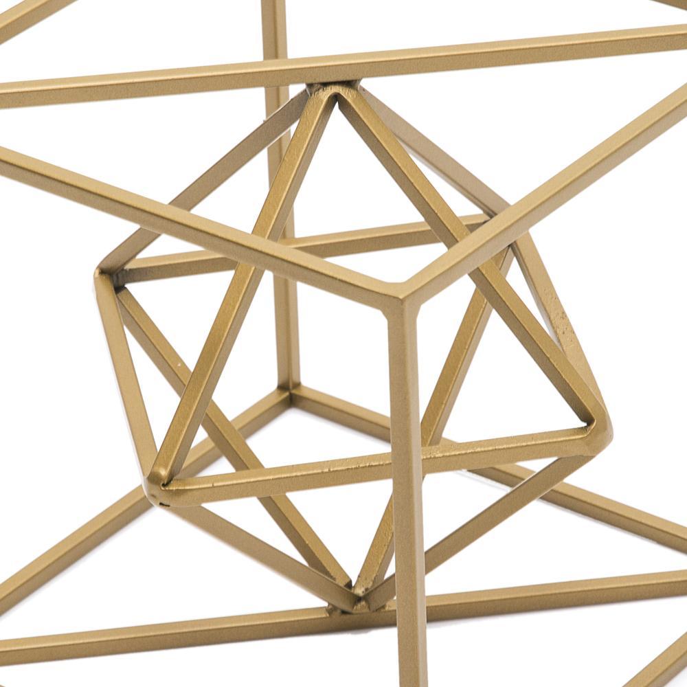 Geometric Gold Wire Cube (A+D)