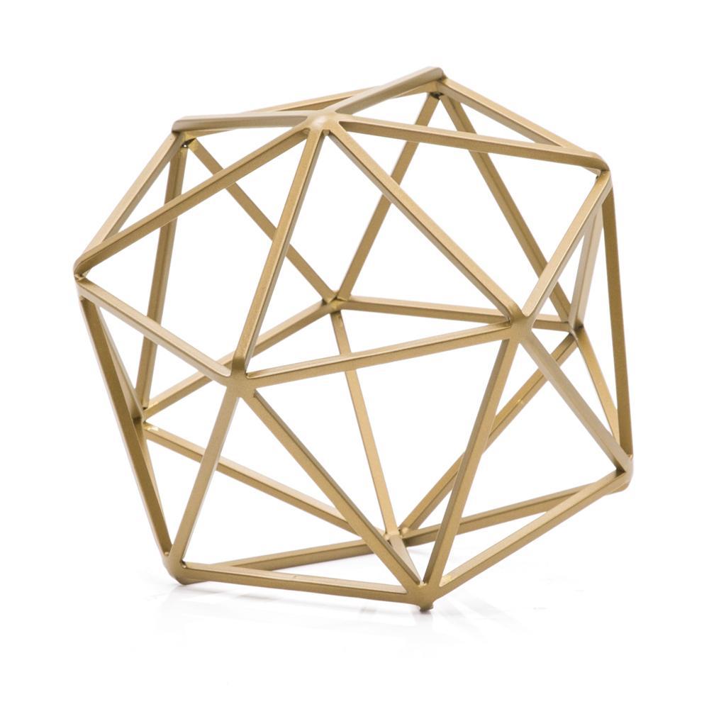 Brass Geometric Orb Sculpture (A+D)