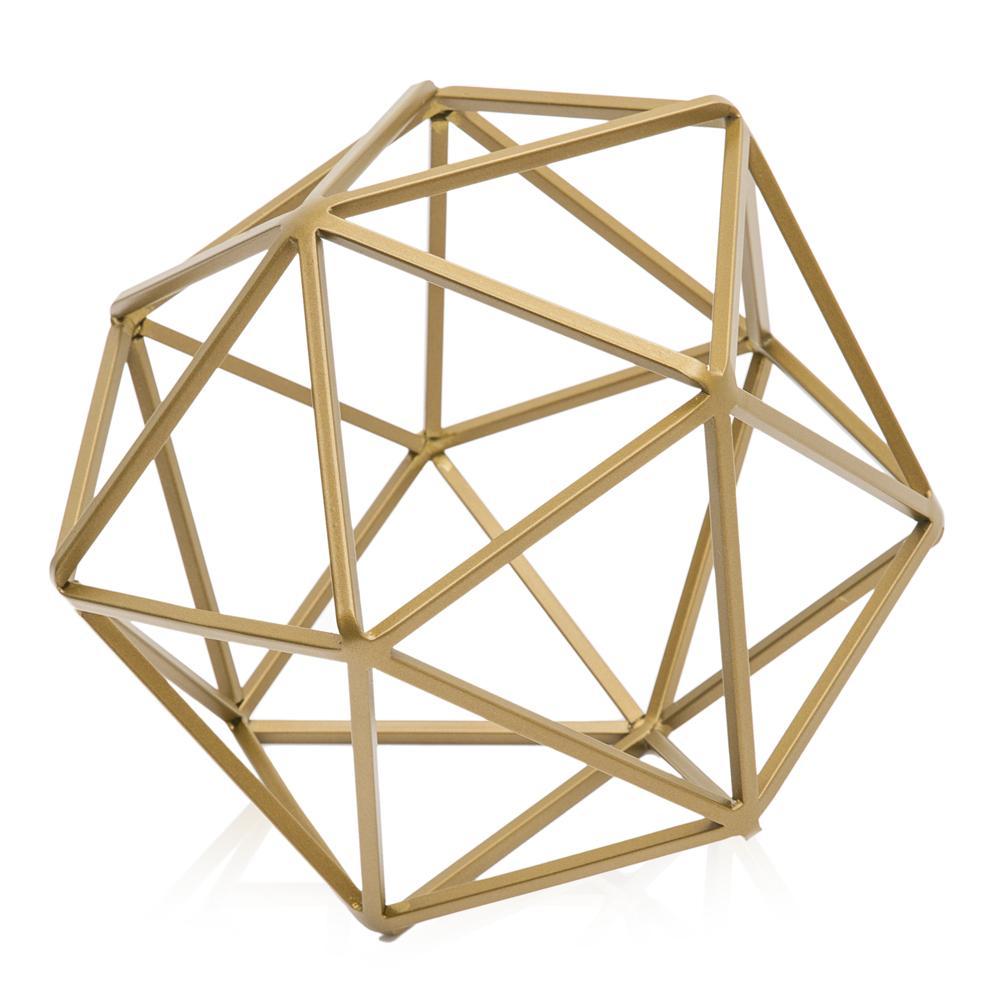Brass Geometric Orb Sculpture (A+D)