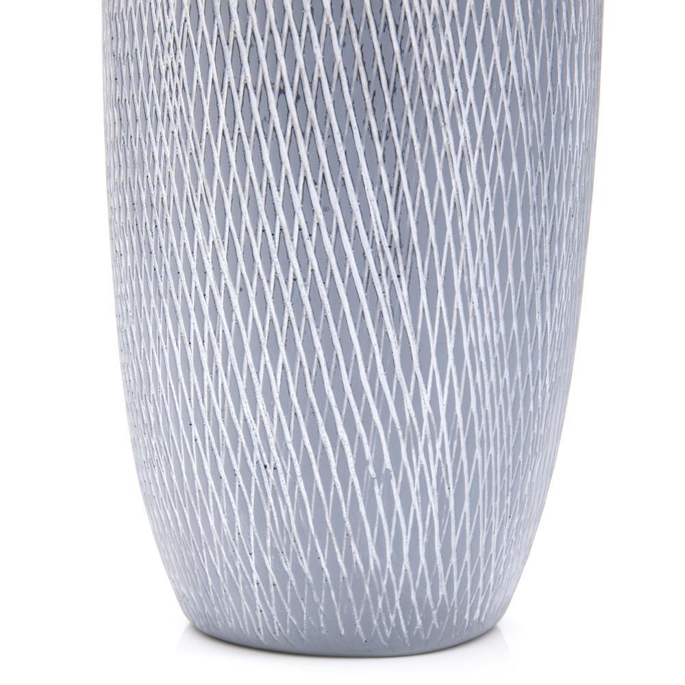 Blue Textured Tall Vase