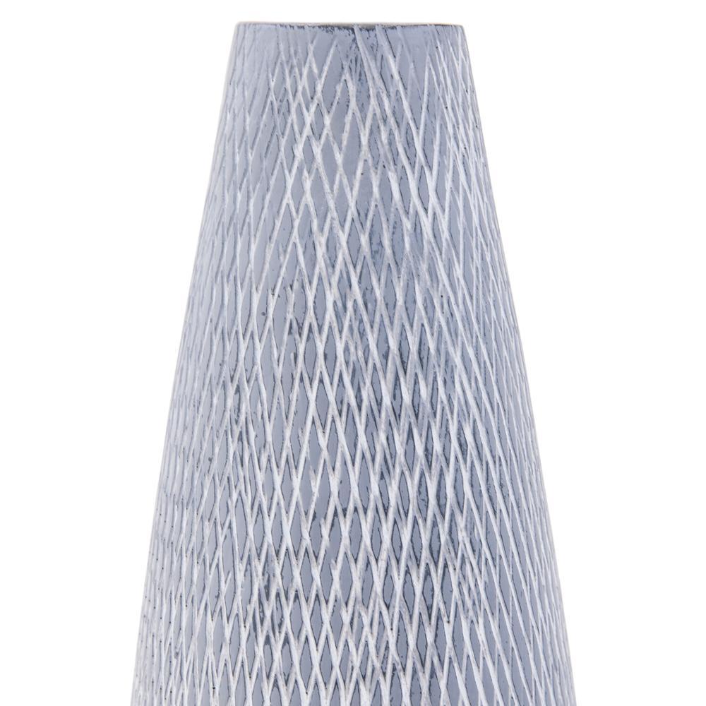 Blue Textured Tall Vase