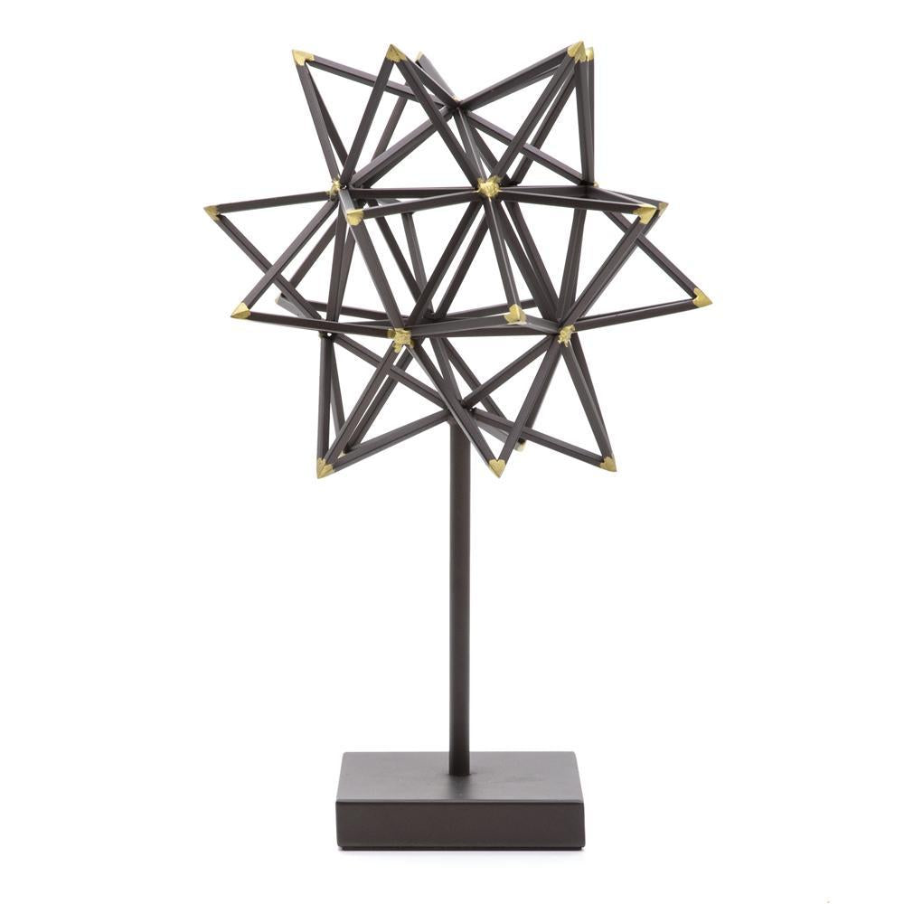 Black Metal Starburst Sculpture (A+D)