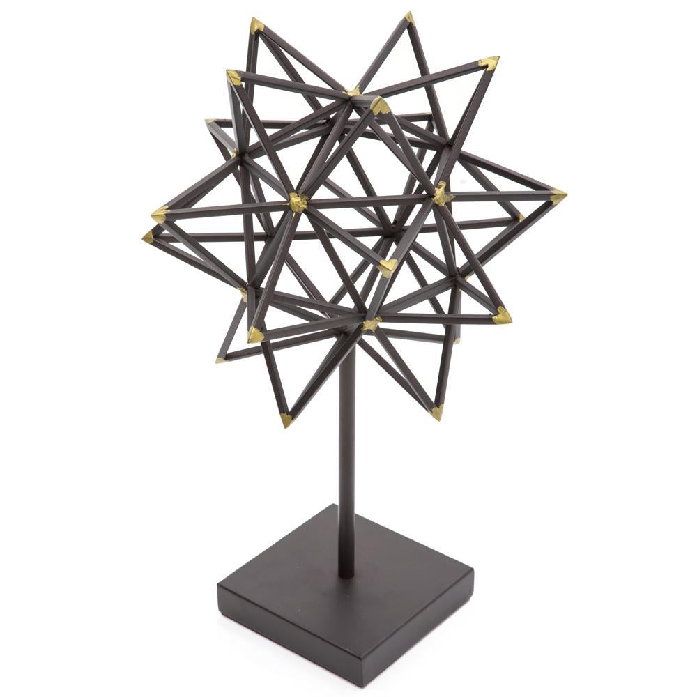 Black Metal Starburst Sculpture (A+D)