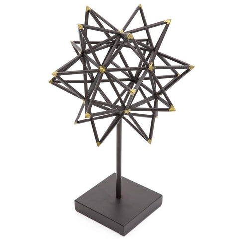 Black Metal Starburst Sculpture (A+D)
