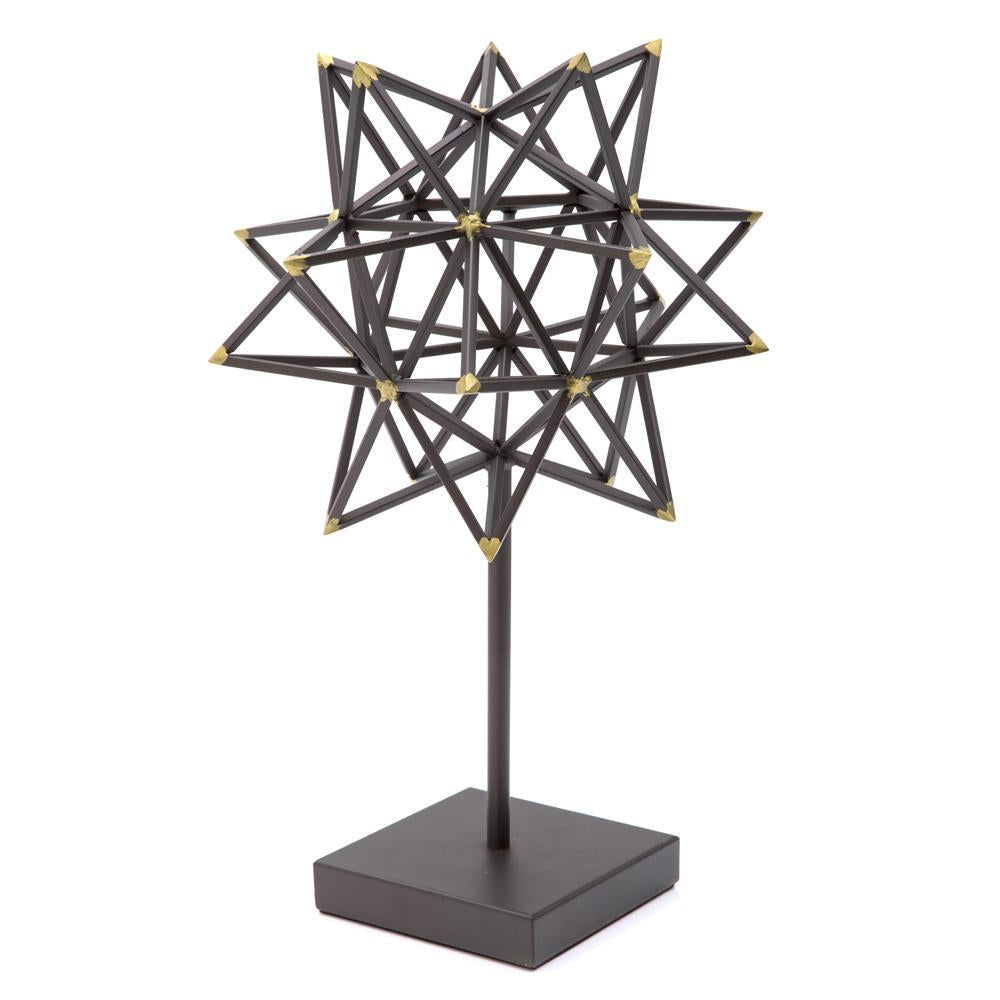 Black Metal Starburst Sculpture (A+D)