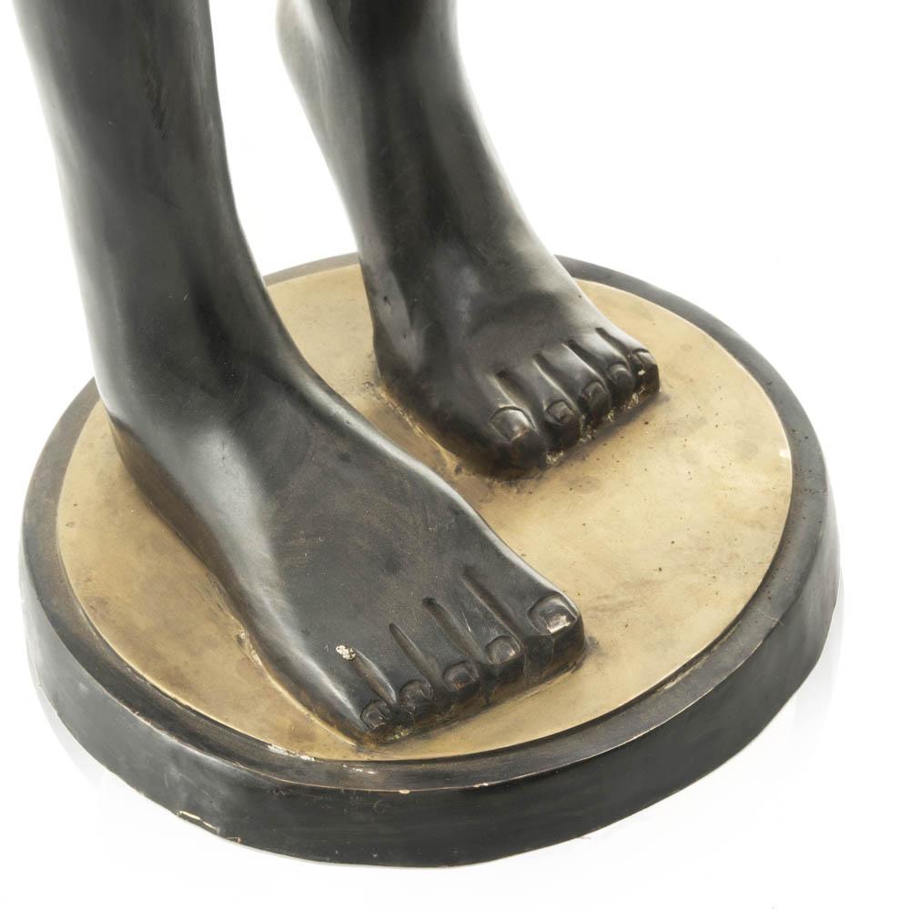 Tall African Style Warrior Sculpture