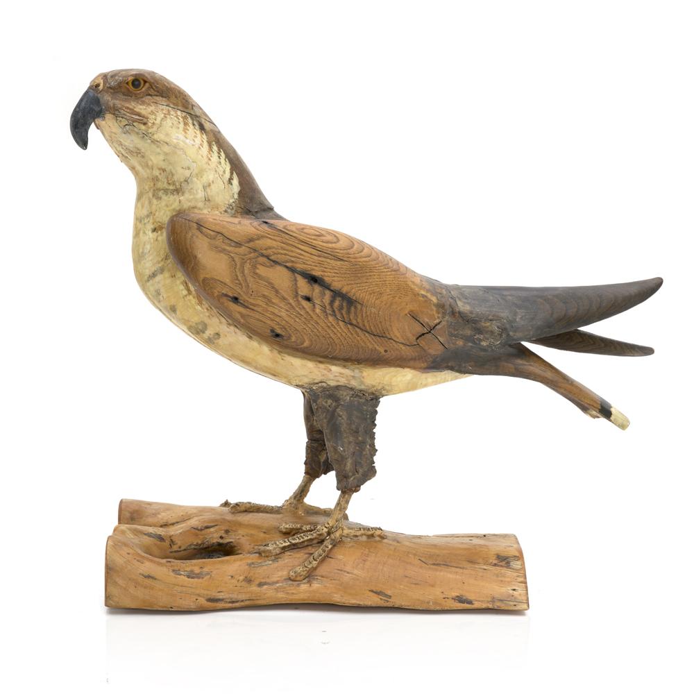 Wood Carved Bird of Prey (A+D)